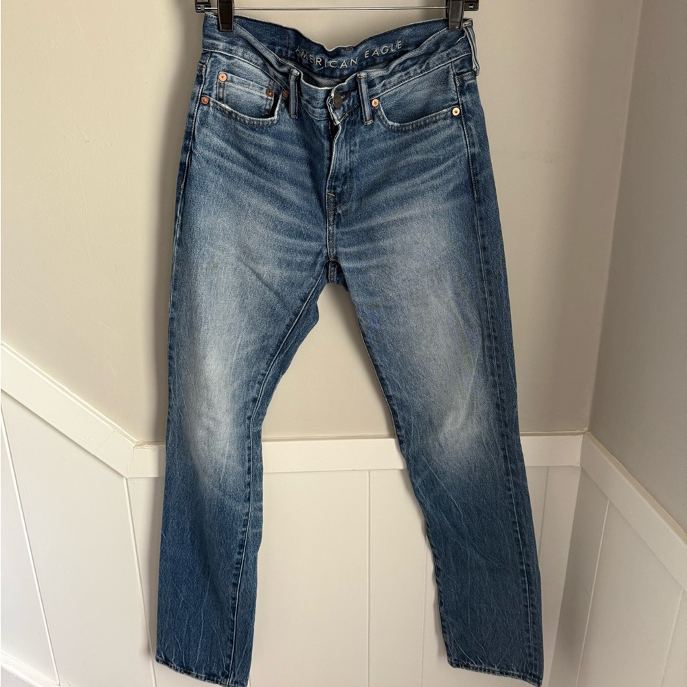 American Eagle Outfitters Men's Classic Blue Straight Jeans 29x34